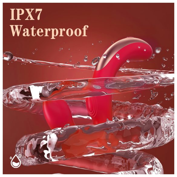 SEX HD Genie - G-točka i klitoralni vibrator (crveni)