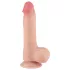 Lovetoy - realistični dildo s testisima - dvostruki sloj - 20 cm - natur
