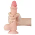 Lovetoy - realistični dildo s testisima - dvostruki sloj - 20 cm - natur