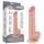 Lovetoy - dvoslojni dildo s testisima - prirodna boja - 20,8 cm