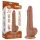 Lovetoy - realistični dildó s testisima - dvoslojni silikon - 19,5 cm - natur