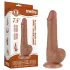 Lovetoy - realistični dildó s testisima - dvoslojni silikon - 19,5 cm - natur