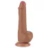 Lovetoy - realistični dildó s testisima - dvoslojni silikon - 19,5 cm - natur