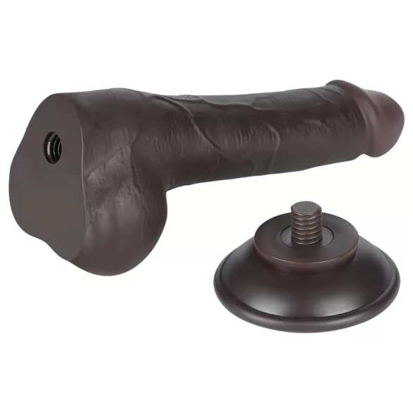 Lovetoy Sliding-Skin - realistični dildo s testisima - dvostruki sloj - 19,5 cm