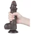 Lovetoy Sliding-Skin - realistični dildo s testisima - dvostruki sloj - 20 cm