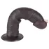 Lovetoy Sliding-Skin - dildo s vakuumskom bazom - dvostruki sloj - 20 cm - smeđa