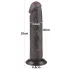 Lovetoy Sliding-Skin - dildo s vakuumskom bazom - dvostruki sloj - 20 cm - smeđa
