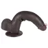 Lovetoy - dildó s vakuumskom čašicom - dvostruki sloj - 20,8 cm - smeđa