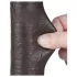 Lovetoy - dildó s vakuumskom čašicom - dvostruki sloj - 20,8 cm - smeđa