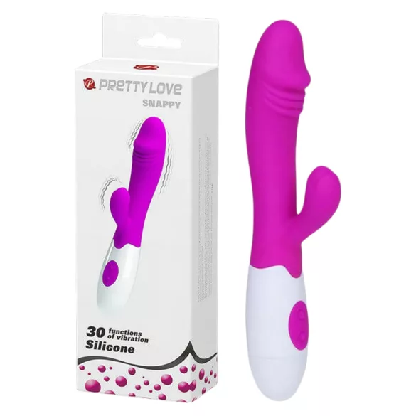 Pretty Love Snappy - vibrator s klitoralnim nastavkom za G-točku - vodootporan