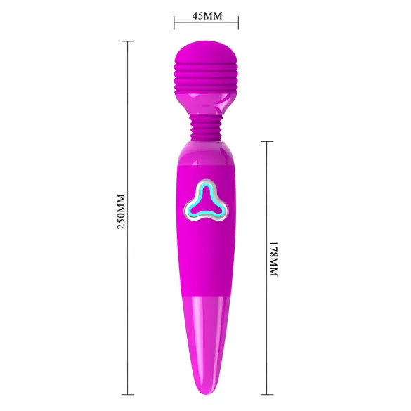 Pretty Love - masažer wand vibrator - punjivi - silikon - ljubičasti