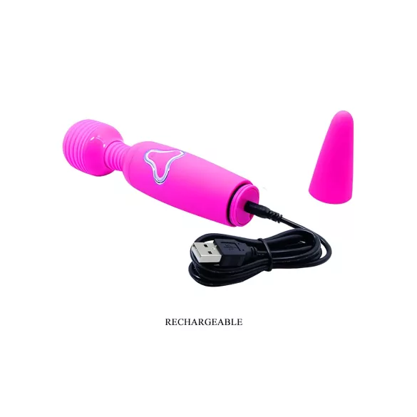 Pretty Love - masažer wand vibrator - punjivi - silikon - ljubičasti