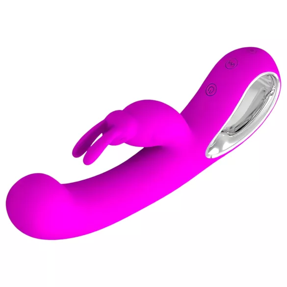 Pretty Love Webb - vibrator s dodatkom za klitoris - silikon - roza