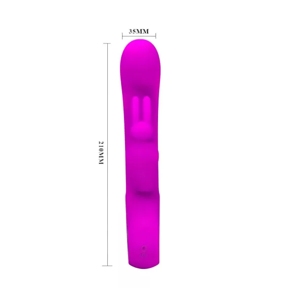 Pretty Love Webb - vibrator s dodatkom za klitoris - silikon - roza