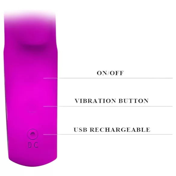 Pretty Love Webb - vibrator s dodatkom za klitoris - silikon - roza