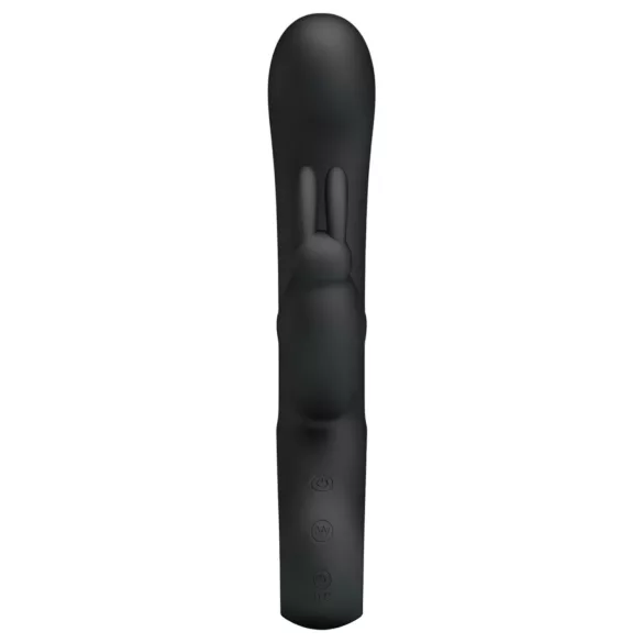 Pretty Love Webb - vibrator s klitoralnim nastavkom - vodootporan silikon crni