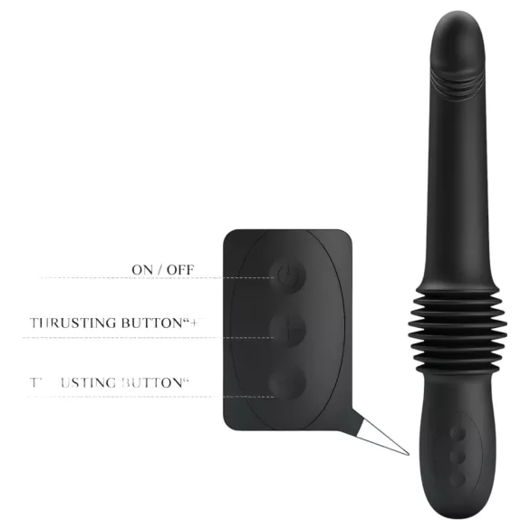 Pretty Love Pazuzu - vibrator za umetanje glavice - crni
