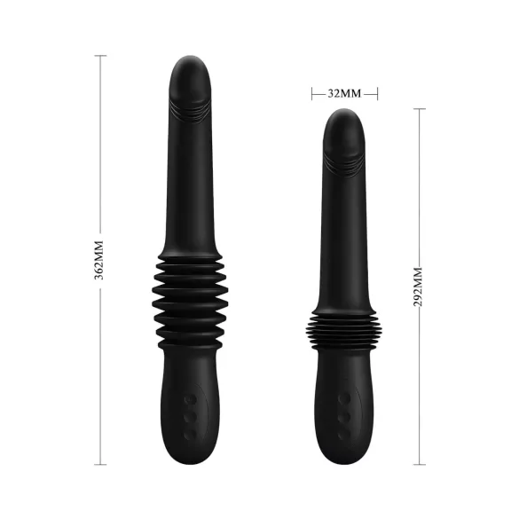 Pretty Love Pazuzu - vibrator za umetanje glavice - crni