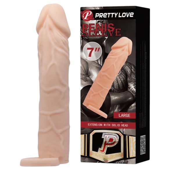 Pretty Love - prirodni penis rukav s prstenom