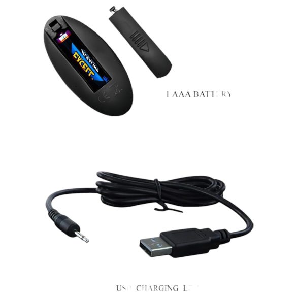 Pretty Love - analni vibrator s funkcijom potiskivanja - crni