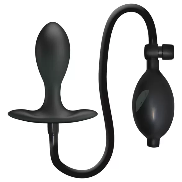 Pretty Love - analni plug na napuhavanje s unutarnjom kuglicom - crni