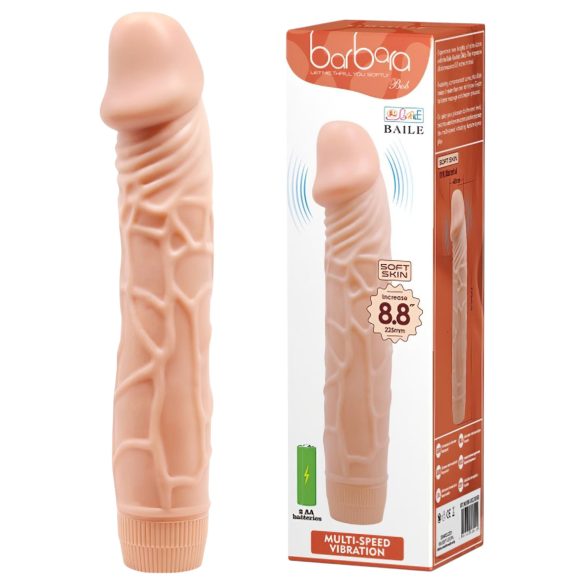 Baile Barbara - realistični vibrator - 22,5 cm - natur