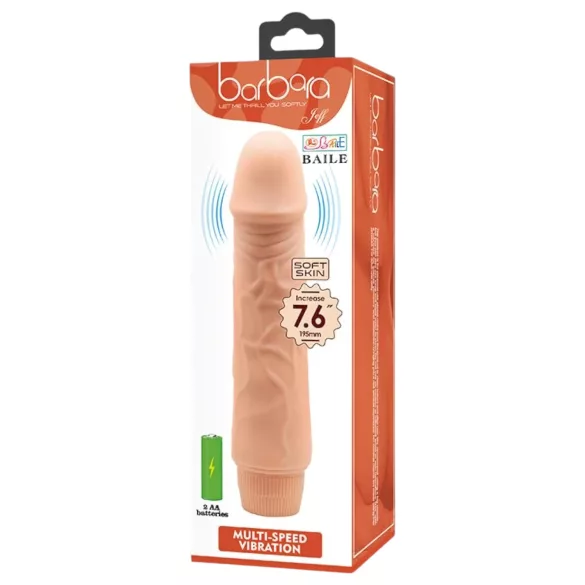 Baile Barbara - realistični vibrator - 19,5 cm - natur
