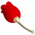 Pretty Love Rose Lover - vibrator za klitoris s jezičkom 2u1 - silikon crveni