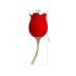 Pretty Love Rose Lover - 2u1 vibrator s jezikom (crveni)