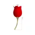 Pretty Love Rose Lover - vibrator za klitoris s jezičkom 2u1 - silikon crveni