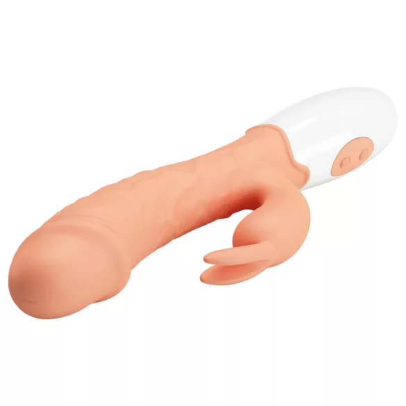 Pretty Love Easter Bunny - vibrator s dodatkom za klitoris - silikonski - natur