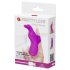 Pretty Love Bunny - mini vibrator za prst s ušima - silikon ljubičasta