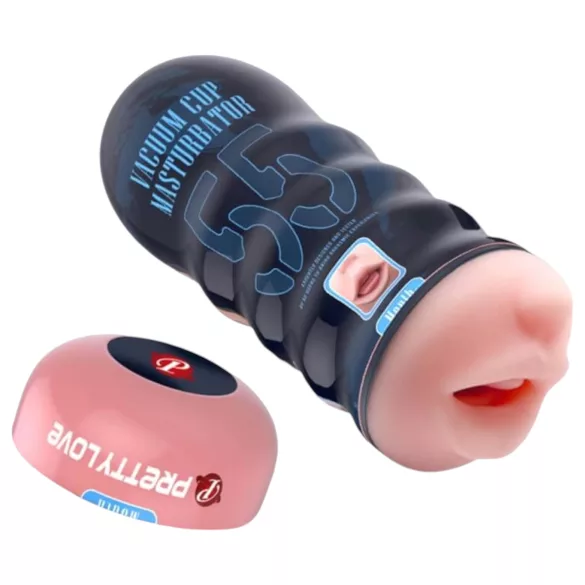 Pretty Love Vacuum Cup - realistični masturbator u obliku usta (prirodne boje)