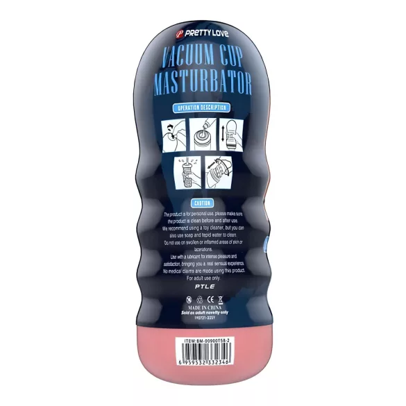 Pretty Love Vacuum Cup - realistični masturbator u obliku usta (prirodne boje)