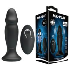  MR. PLAY - analni vibrator na daljinsko upravljanje - punjivi - crni