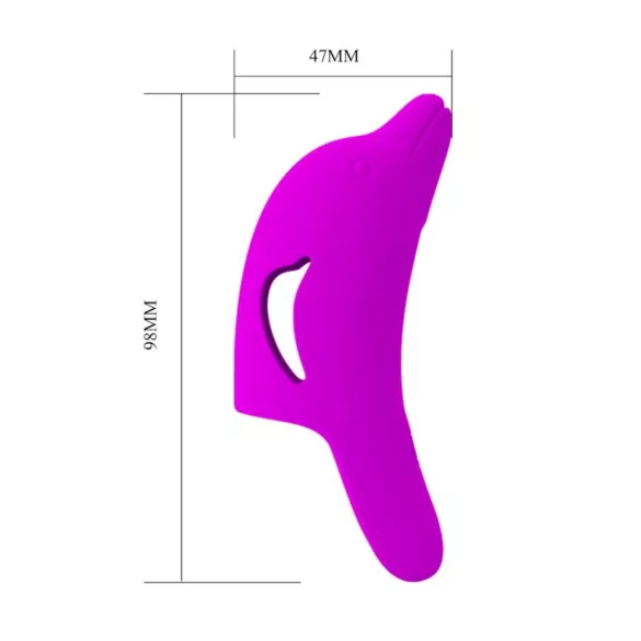 Pretty Love Delphini - prstenasti vibrator za prst s delfinom - silikon
