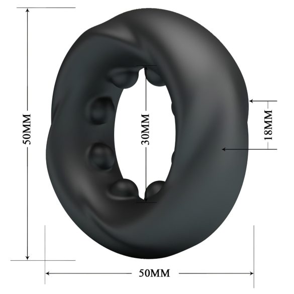 Crazy Bull - stimulirajući prsten za penis - crni