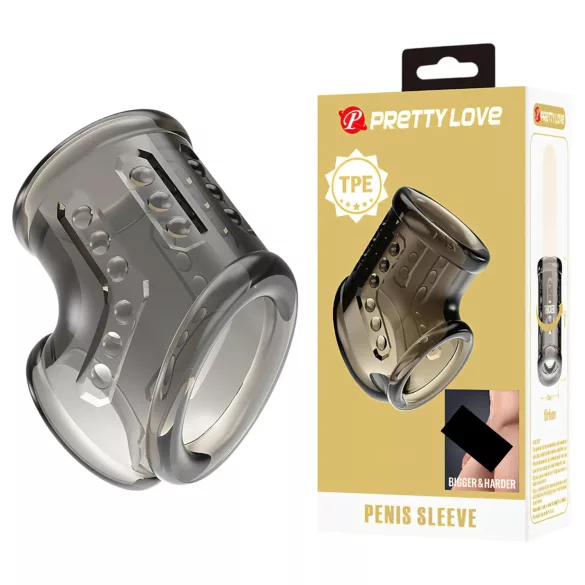 Pretty Love - prsten za penis i testise (prozirni)
