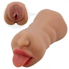   Crazy Bull - masturbator u obliku usta i vagine - prirodna boja