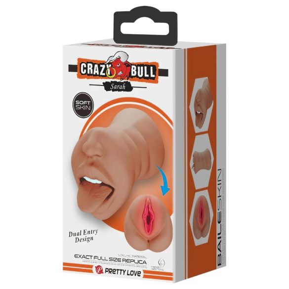 Crazy Bull - masturbator u obliku usta i vagine - prirodna boja