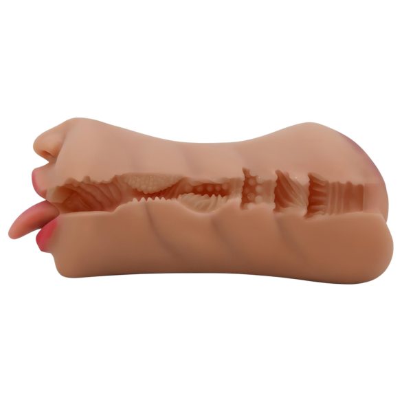 Crazy Bull - masturbator u obliku usta i vagine - prirodna boja