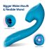 Vibeconnect - vodootporni G-spot vibrator i klitoralni stimulator (plavi)