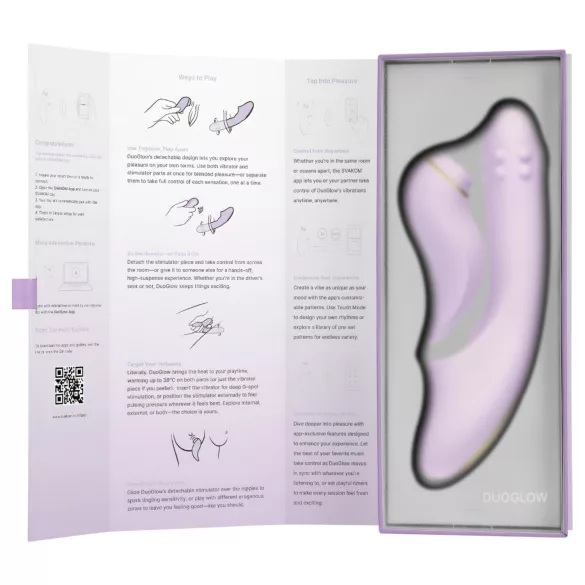 Svakom DuoGlow - Aplikacijom upravljani vibrator za G-točku i klitoris (ljubičasti)