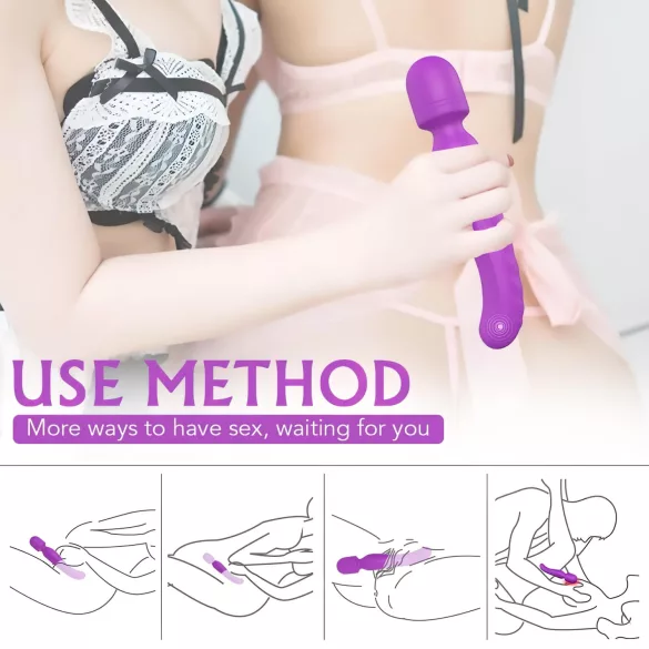 Sex HD Iris - vibrator s 2 motora i grijanjem - masažer - ljubičasti
