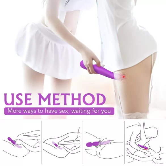 Sex HD Iris - vibrator s 2 motora i grijanjem - masažer - ljubičasti