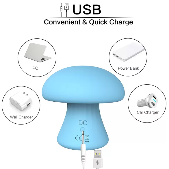 Magic Mushroom - bežični masažer za lice (plavi)