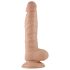 Lovetoy Real Extreme - dildo s vakuumskim postoljem - 21cm - natur