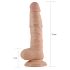 Lovetoy Real Extreme - dildo s vakuumskim postoljem - 21cm - natur