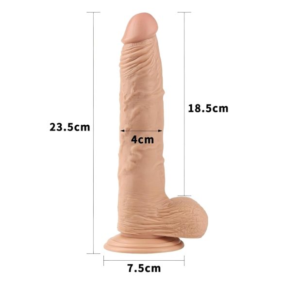 Lovetoy Real Extreme - dildo s vakuumskom bazom - 24 cm