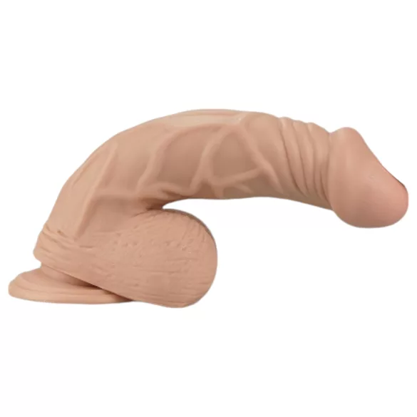 Lovetoy Real Extreme - dildo s vakuumskom čašicom - 23 cm (prirodna boja)